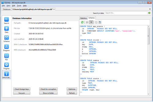 Database schema